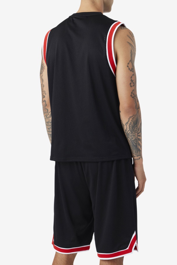 Camisa De Basquete Preto/vermelho/branco Fila Ovi