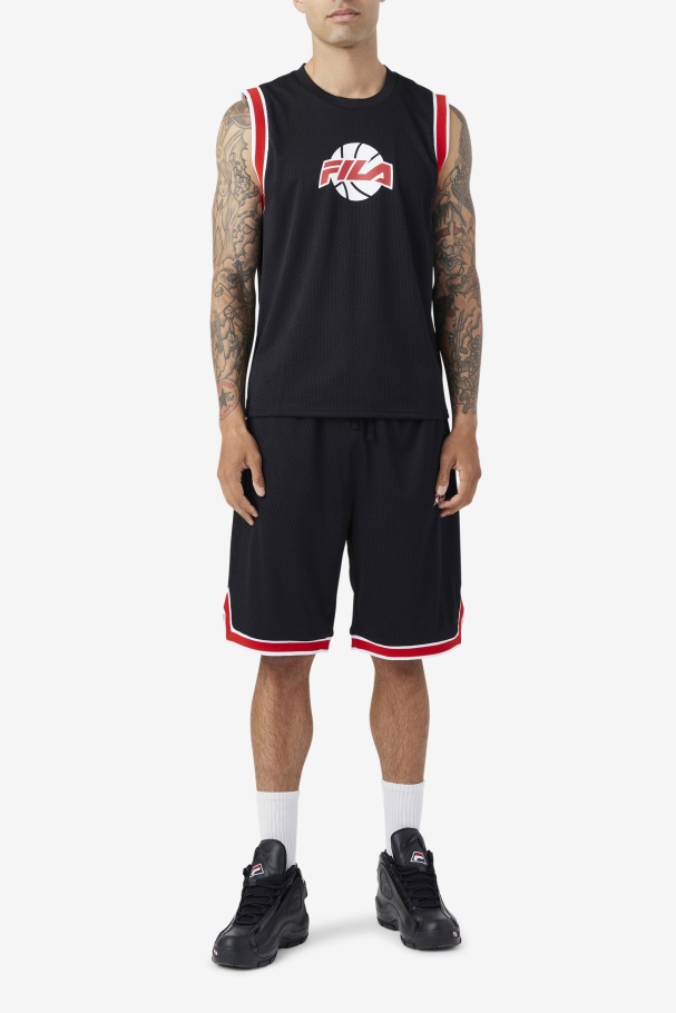 Camisa De Basquete Preto/vermelho/branco Fila Ovi