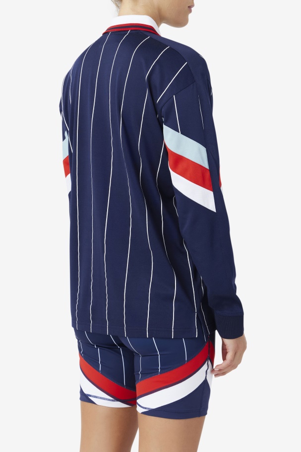 Camisa De Goleiro Azul Marinho/branco/vermelho Fila Zorra