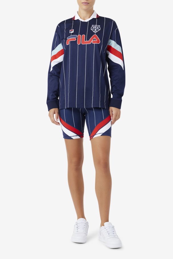 Camisa De Goleiro Azul Marinho/branco/vermelho Fila Zorra