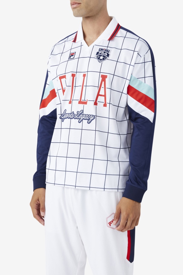 Camisa De Goleiro Fila Kay Branco/canal Azul/vermelho