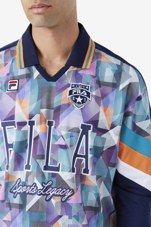 Camisa De Goleiro Kay Fila Marinho/azul/tangerina/branco