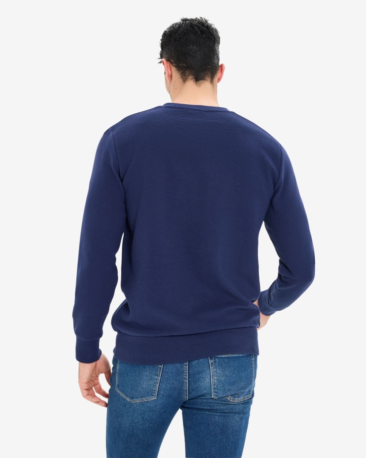 Camisa Masculina Savian Com Decote Em V E Azul Marinho