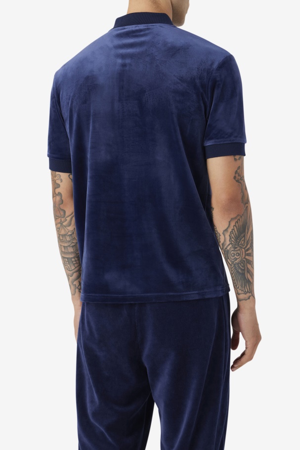 Camisa Polo Veludo Fila Fil Navy Devon