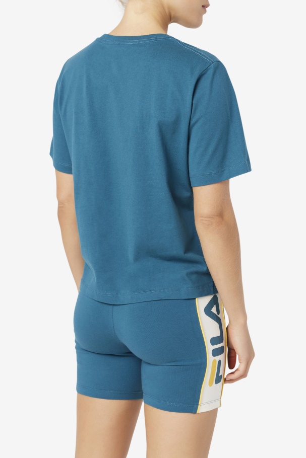 Camiseta Azul Coral Fila Thea