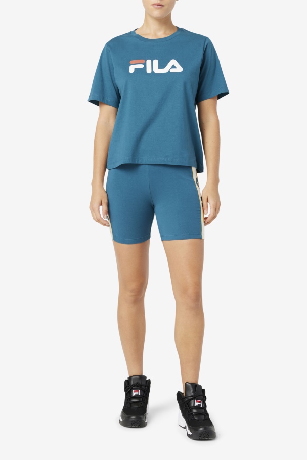 Camiseta Azul Coral Fila Thea