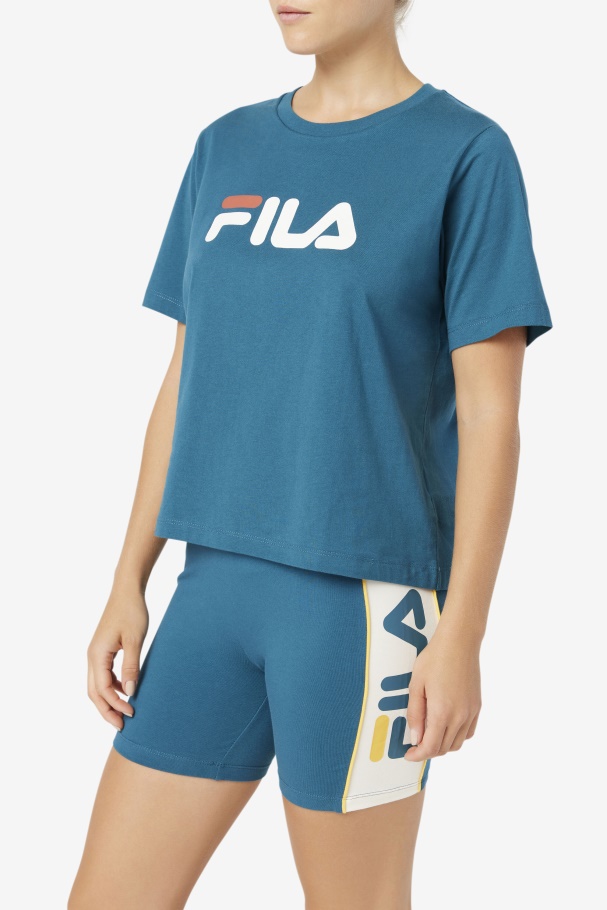 Camiseta Azul Coral Fila Thea