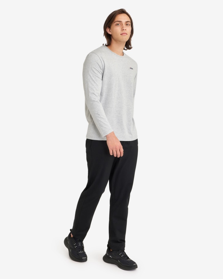 Camiseta Basica Masculina L/s Fila Marle Prata