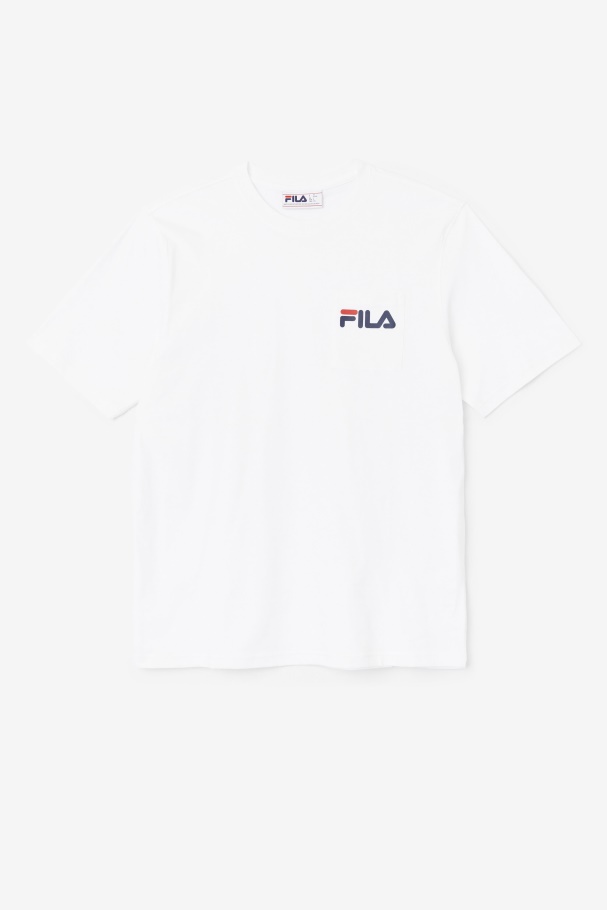 Camiseta Branca Com Bolso Curtis Fila