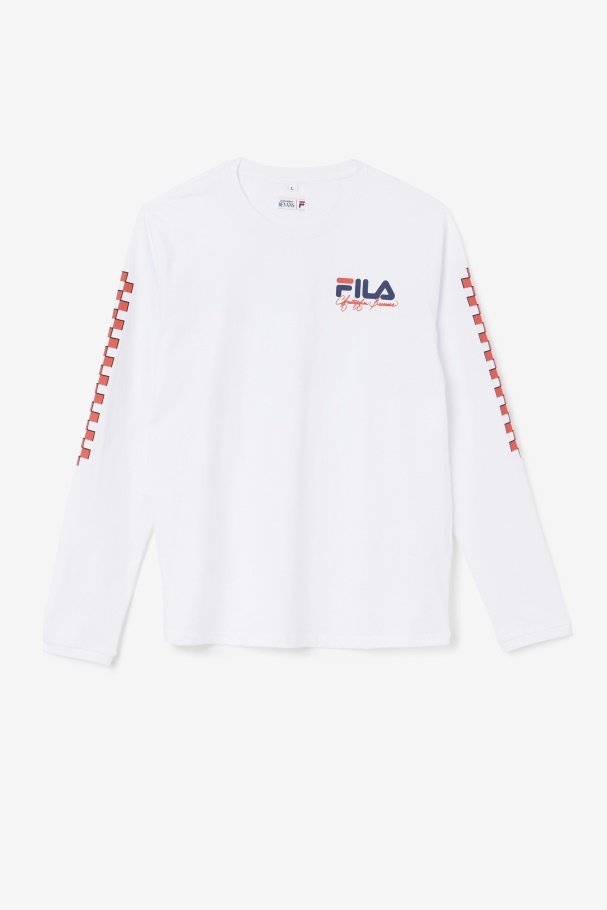 Camiseta Branca Manga Longa Fila Bevans Park