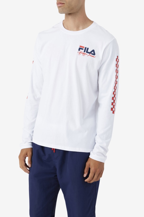 Camiseta Branca Manga Longa Fila Bevans Park