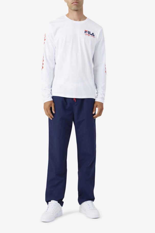 Camiseta Branca Manga Longa Fila Bevans Park