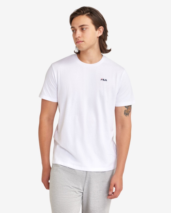 Camiseta Básica Branca Fila Masculina