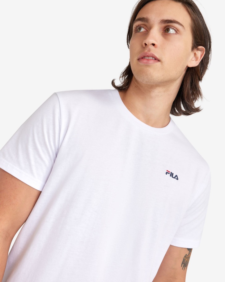 Camiseta Básica Branca Fila Masculina