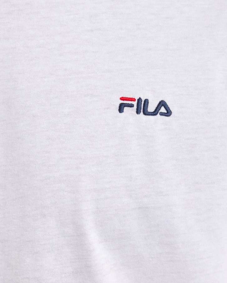 Camiseta Básica Masculina L/s Branca Fila