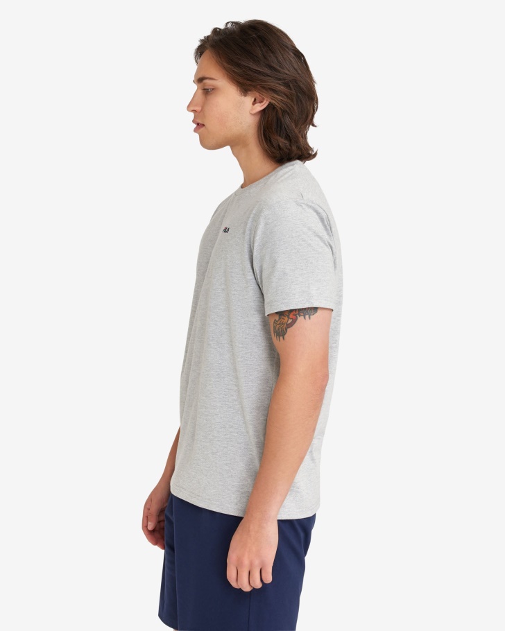 Camiseta Básica Masculina Prata Marle Fila