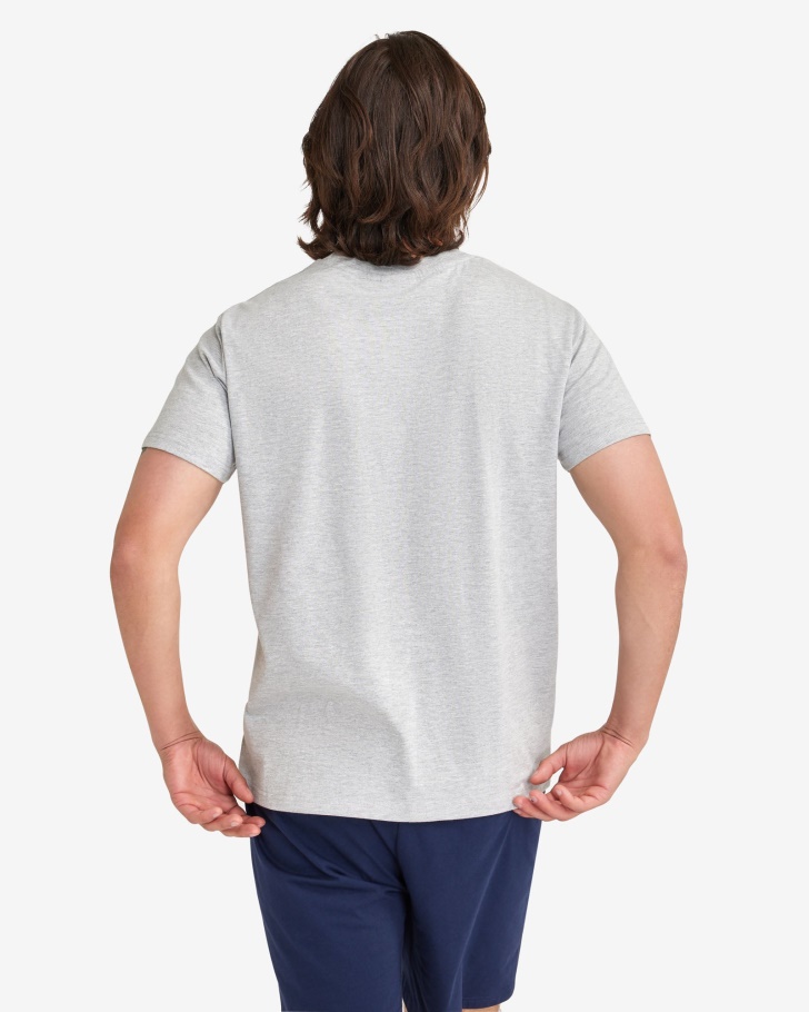 Camiseta Básica Masculina Prata Marle Fila