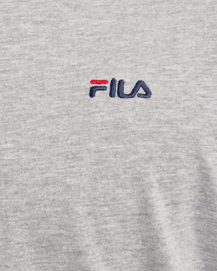 Camiseta Básica Masculina Prata Marle Fila