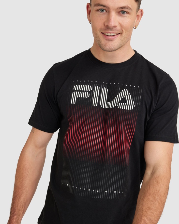 Camiseta Cedrick Masculina Fila Preta