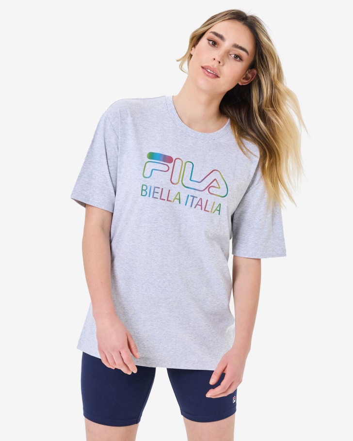 Camiseta Cinza Claro Marle Maddy Oversized Fila