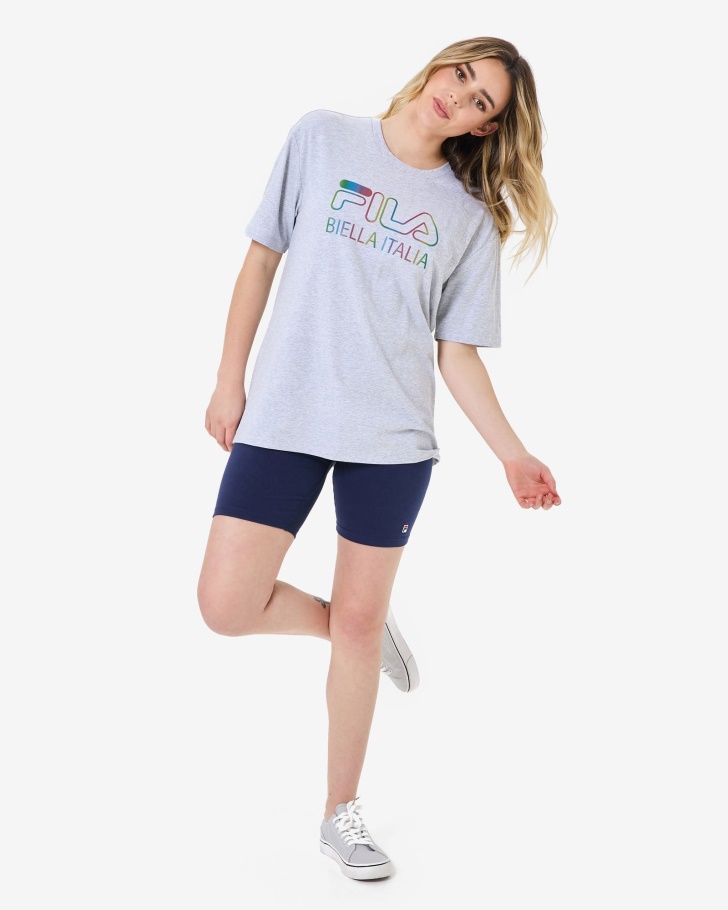 Camiseta Cinza Claro Marle Maddy Oversized Fila