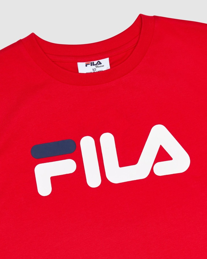 Camiseta Clássica Infantil Fila Vermelha