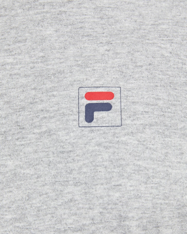 Camiseta Clássica Masculina De Manga Longa Prateada Marle Fila