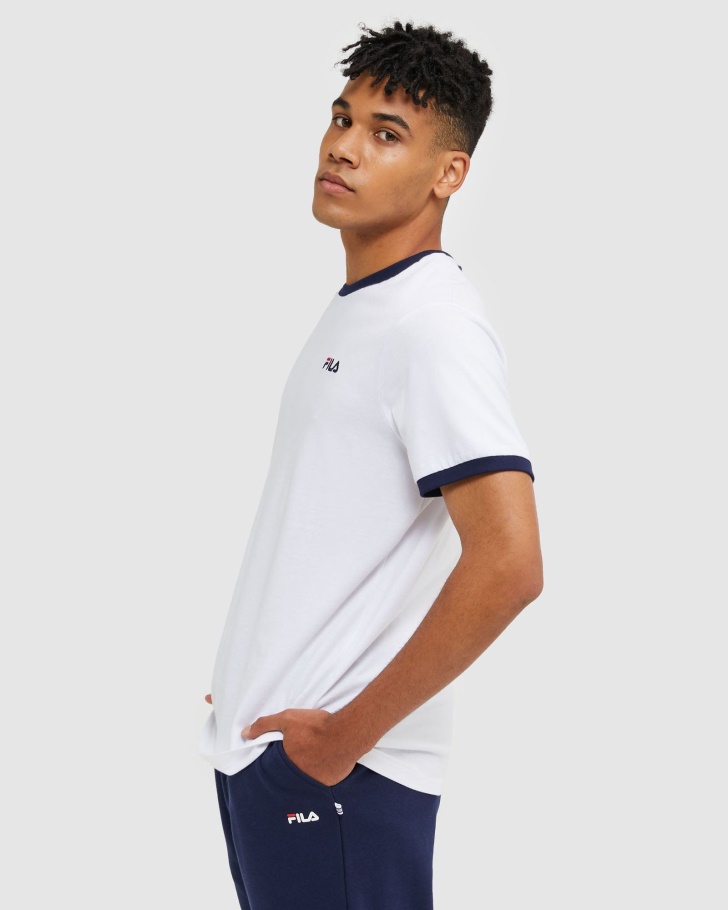 Camiseta Clássica Masculina Fila Branca