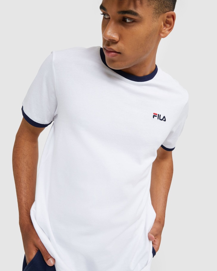 Camiseta Clássica Masculina Fila Branca