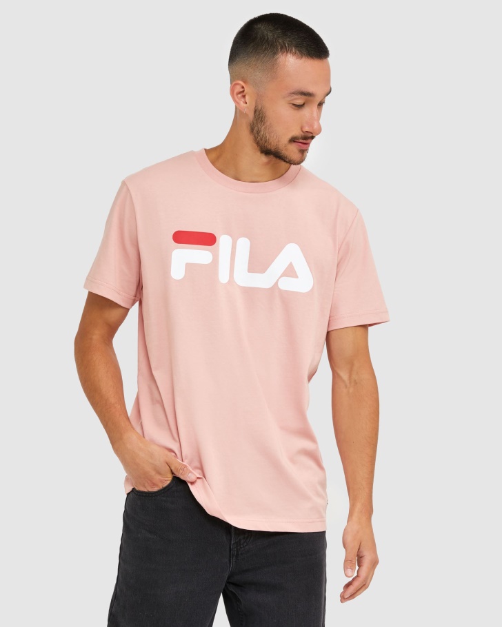 Camiseta Clássica Unissex Fila Rosa Suave