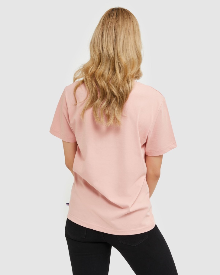 Camiseta Clássica Unissex Fila Rosa Suave
