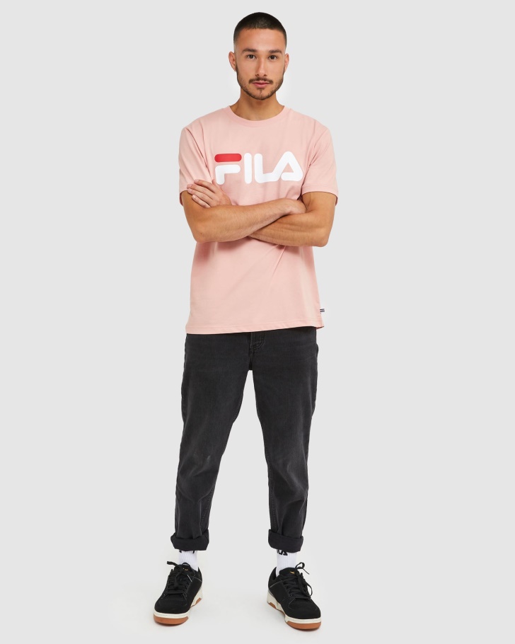 Camiseta Clássica Unissex Fila Rosa Suave
