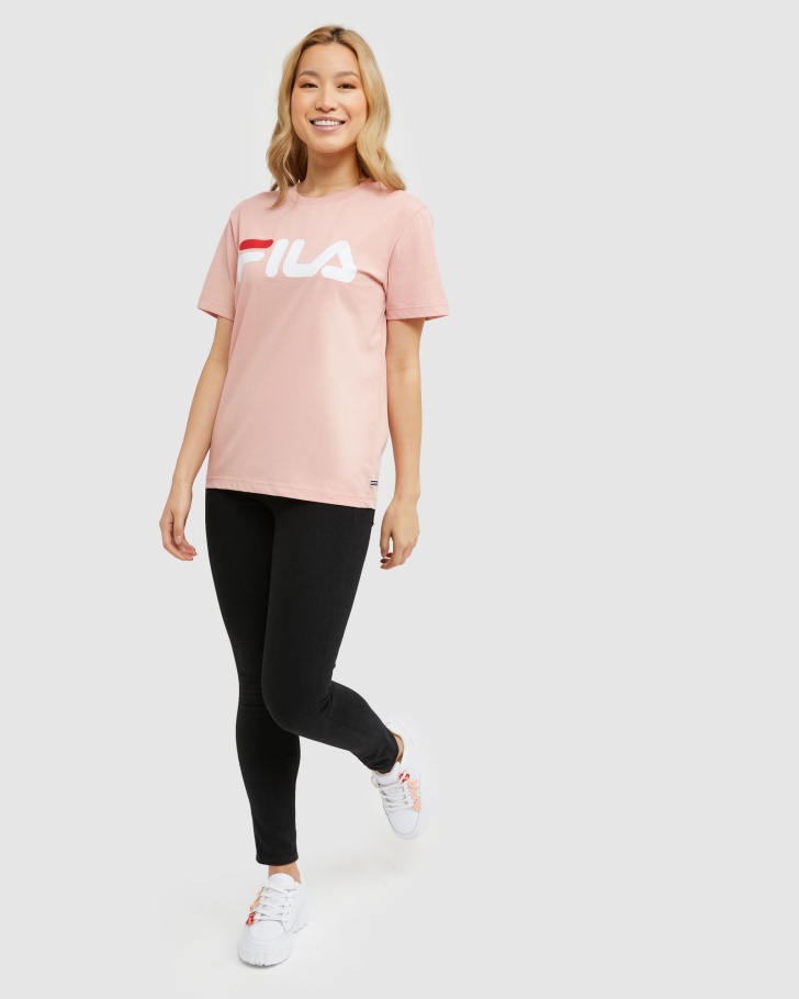 Camiseta Clássica Unissex Fila Rosa Suave