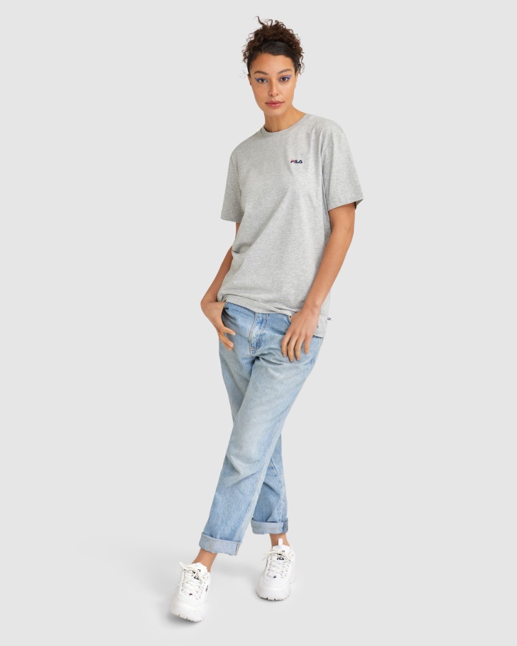 Camiseta Clássica Unissex Prateada Marle Fila 2