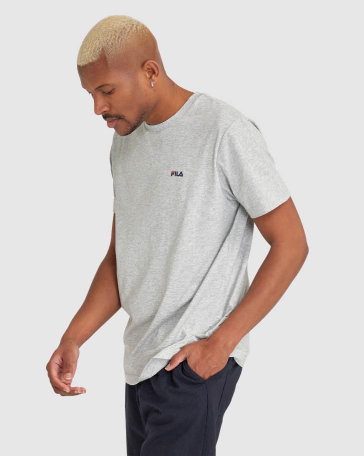 Camiseta Clássica Unissex Prateada Marle Fila 2