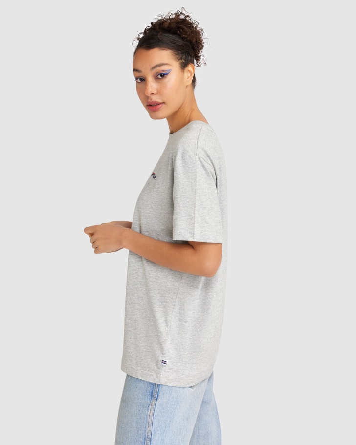 Camiseta Clássica Unissex Prateada Marle Fila 2