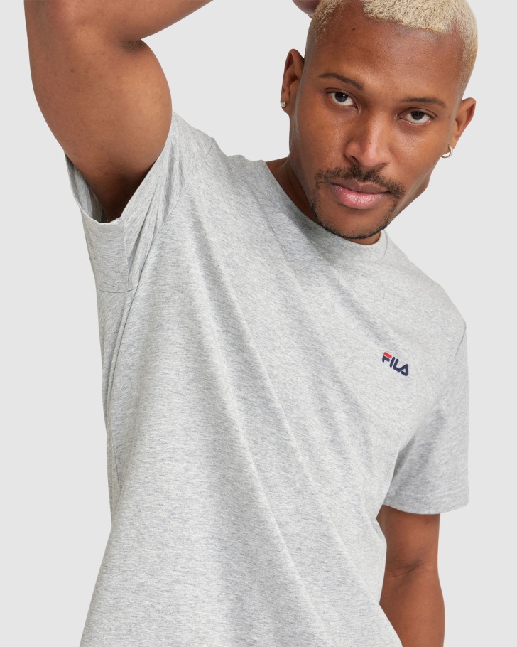 Camiseta Clássica Unissex Prateada Marle Fila 2