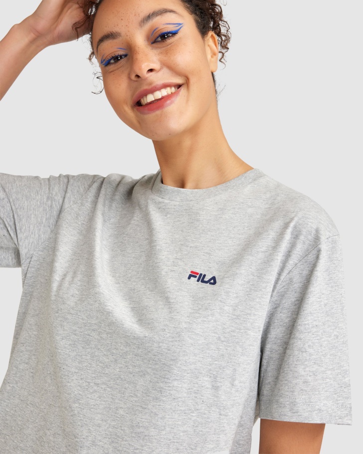 Camiseta Clássica Unissex Prateada Marle Fila 2