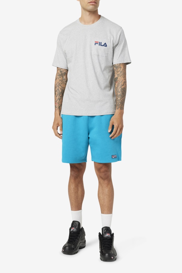 Camiseta Com Bolso Curtis Fila Cinza Claro Marl