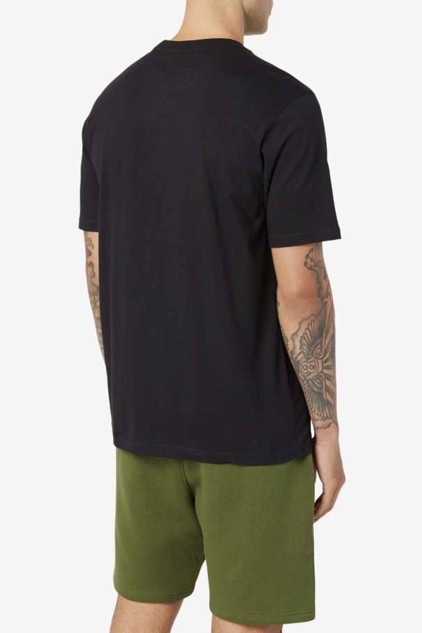 Camiseta Com Bolso Fila Curtis Preto/branco/bicho De Junho