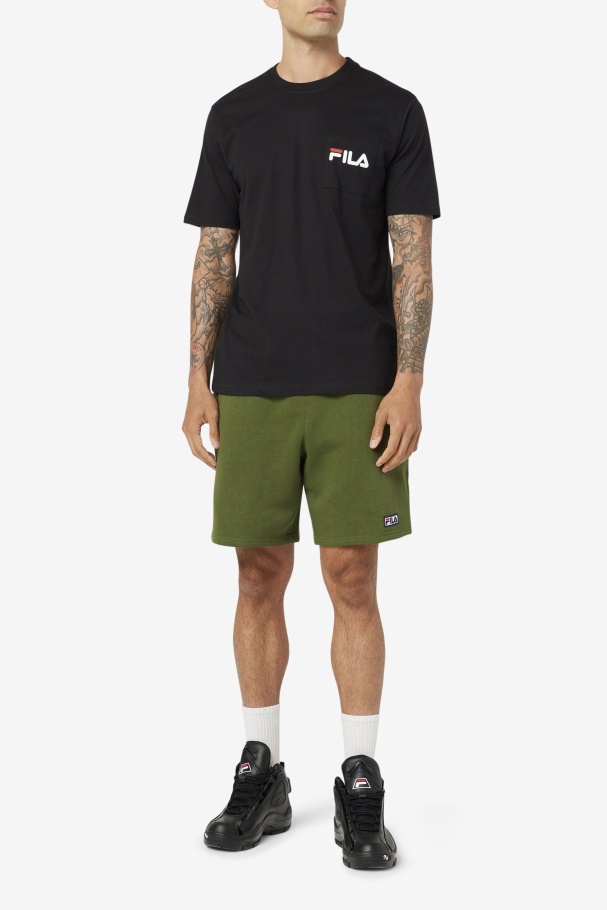 Camiseta Com Bolso Fila Curtis Preto/branco/bicho De Junho
