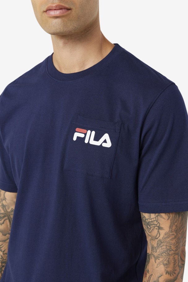 Camiseta Com Bolso Peacoat Fila Curtis