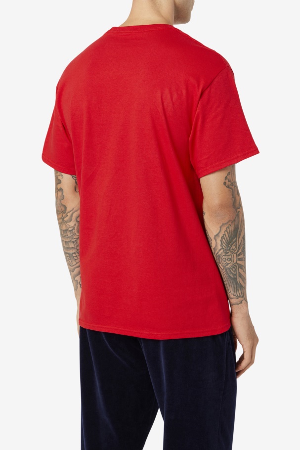 Camiseta Empilhada Vermelho/branco/marinho Fila