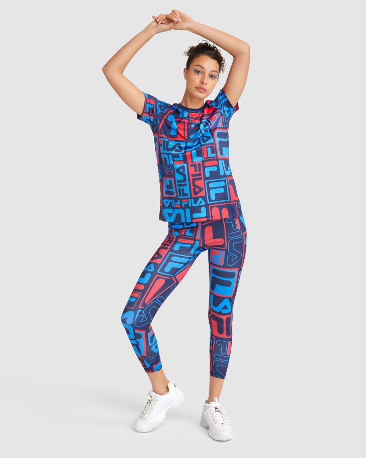 Camiseta Feminina Anja Azul Marinho Da Fila