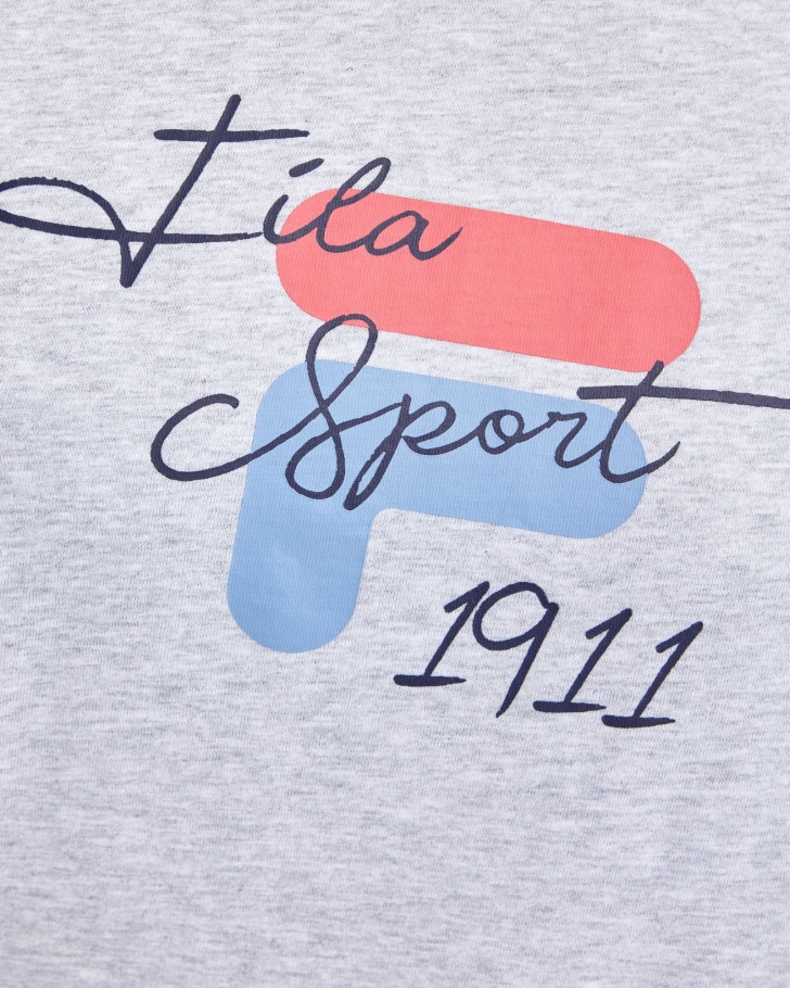 Camiseta Feminina Cinzia Fila Cinza Claro Marle