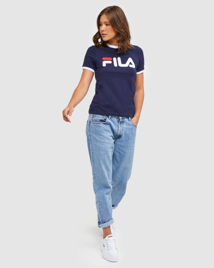 Camiseta Feminina Clássica Fila New Navy