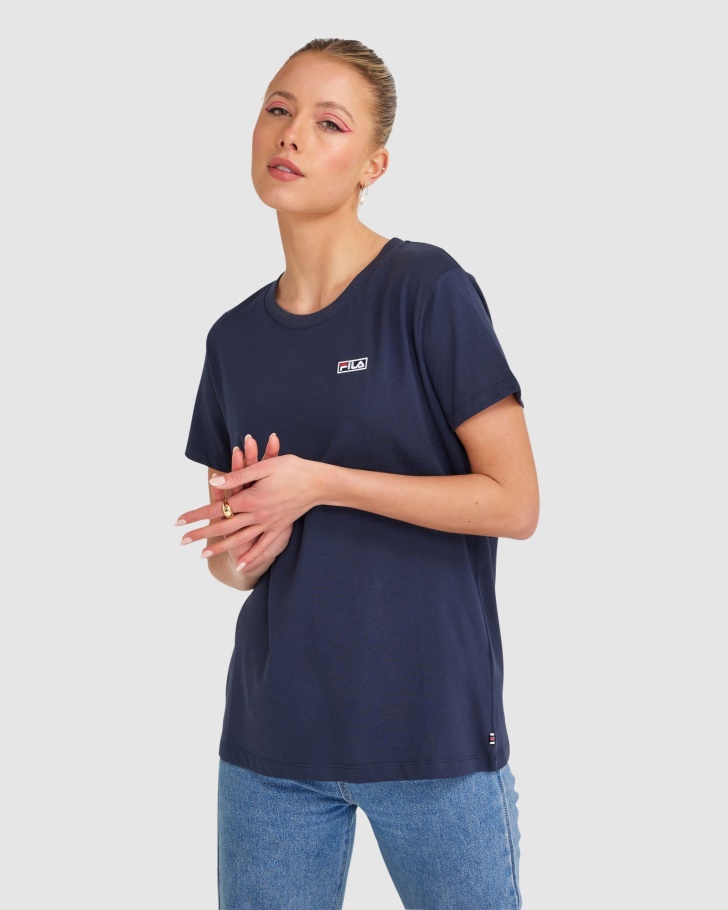 Camiseta Feminina Imogen Azul Marinho Da Fila