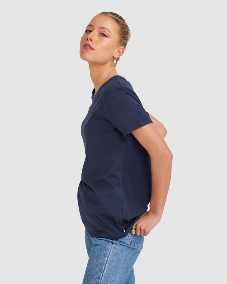Camiseta Feminina Imogen Azul Marinho Da Fila