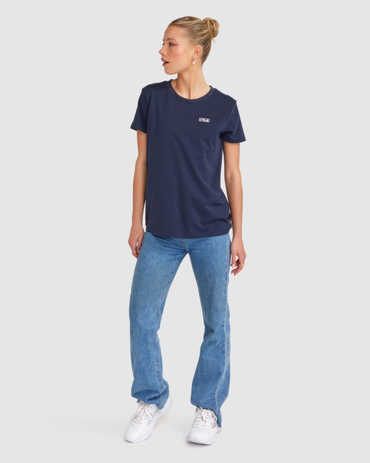 Camiseta Feminina Imogen Azul Marinho Da Fila