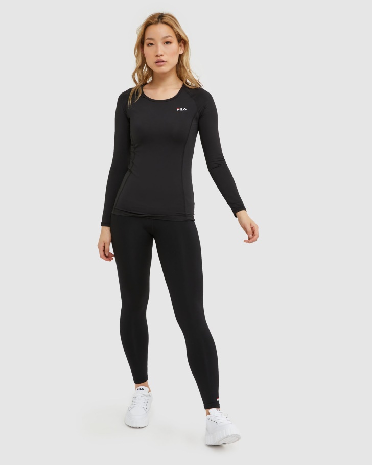 Camiseta Feminina L/s Fila Classic Black